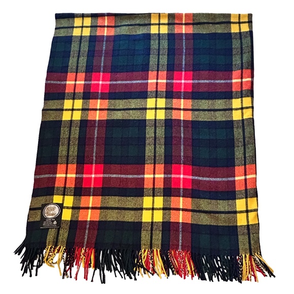 G500 Classic Vintage Travel Blanket Throw Wool Made in Scotland Buchanan Tartan - Picture 5 of 10